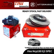 TRW Toyota Vios Ncp150 E/J Spec Front (Depan) Disc Rotor (2 PCS) & Disc Brake Pad Set (4 PCS)