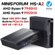 MINISFORUM MS-A2 MINI PC AMD Ryzen 9 7940HX/9955HX Windows 11 Pro Support DDR5  M.2 2280 SSD U.2 NVM