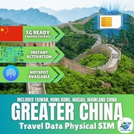 MimoX SimCard♕ 【Greater China】HK, Taiwan, Macau, China Unlimited GB SIM CARD Travel Prepaid eSIM UNL