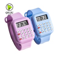 QIUJUU Electronic Digital Calculator, Cartoon Date Display Micro Calculator Watch, Casual Multifunct
