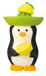 日本 DECOLE Concombre 檸檬旅貓公仔/ 企鵝榨汁器