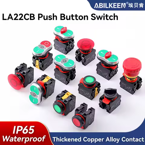 LA38-11X2/20X3 2/3Position Rotary Switch 1NO1NC/2NO Selection Rotary Knob Switch Momentary/Latching 