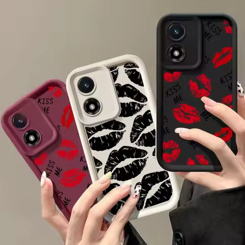 Fashion Black Lips Kiss Print Phone Case for Motorola Moto Edge 50 Pro 40 Neo 50 Fusion 5G G22 G24 G