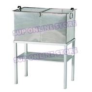 Stainless Steel Rectangular Boiler Water Tank (2 Side) / Boiler Water Drum Stand / Storage / Tong Be