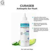 CURASEB Antiseptic Ear Flush - Effective Treatment for Ear Infection Inflammation Itchiness and Disc