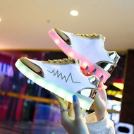 Readystock New Glowing Sneakers for Boys Girls LED Ghost Dance Luminous Shoes USB Charging Light Up 