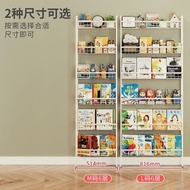 Wall Shelf behind the Door Bookshelf Integrated Picture Book Shelf Iron Children Wall Mount Punch Ultra-Thin Storage Living Room Bookcase