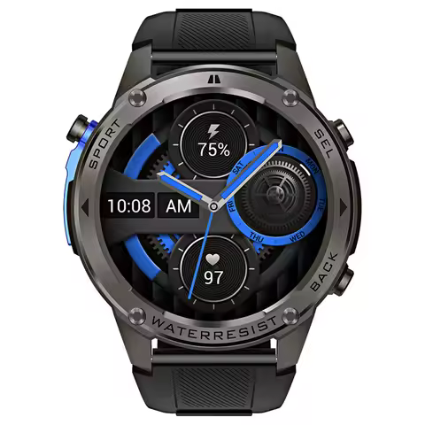 AMOLED Smart Watch Bluetooth Calling 500mAh Battery DM56 GPS Dual Band Satellite Outdoor Sports Fitn