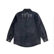 Chrome Hearts Chrome Hearts Chrome Hearts 2026 Back Cross Leather Denim Jacket