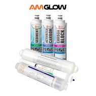 AmGlow Replacement Filters for 6-Stage Water Filter System with Alkaline/Ultrafiltration (free insta