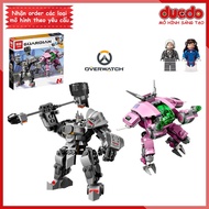 LPIN 50004 LRI 11181 Assembling D.Va & Reinhardt Robot in Overwatch - 75973 BLA Model Puzzle Toy