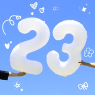 Number Balloon Birthday Number 32 Year Old Balloon Birthday Balloon Number Balloon Photo Props White