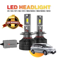 【TOYOTA】Estima 2PCS Nakamichi LED Headlight Foglight H4 H8/H11 HB3/9005 4300K/6000K Hi/Lo Beam Repla