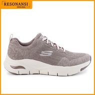 SEPATU WANITA TERBARU SKECHERS ORIGINAL SPORTS ARCH FIT COKLAT EMPUK