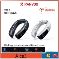 Ranvoo Aice3 Hanging Neck Air Conditioner Smart Semiconductor Refrigeration Hanging Neck Fan Bluetooth Headset Portable Wearable Portable Small usb Fan Charging Silent Outdoor Air Conditioner Cooling Hand