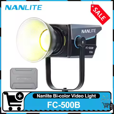 Nanlite FC-500B 500w Bi-color Fill Lighting Controlled By APP for Video Studio Outdoor Vlog Recordin