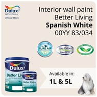 Dulux Interior Wall Paint - Spanish White (00YY 83/034) (Better Living) - 1L / 5L