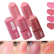 3-in-1 Cheek Blush Stick Lip Tinted Eyes Cheek Lips Water-resistant Cream Face Shadow Blusher T2p0