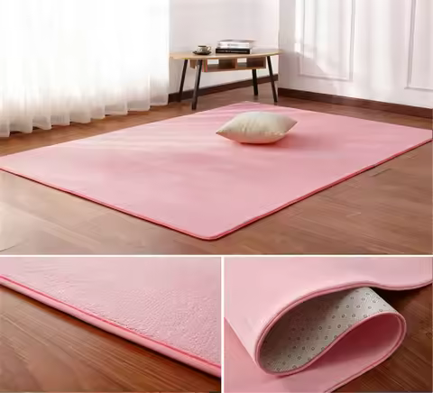Coral velvet carpet living room coffee table blanket bedroom bedside mat bed front room rug Tatami y