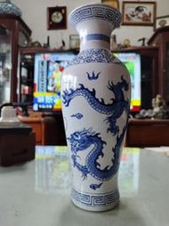 中華陶瓷青花雙龍花瓶