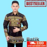 KEMEJA Men's Batik Long Sleeve Premium Batik Shirt Modern Boys Batik Shirt AF334HQ