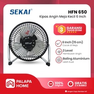 SEKAI KIPAS ANGIN MEJA DUDUK KECIL HFN 650 6" | DESK FAN MINI 6 INCH 15 CM BALING BESI ALUMUNIUM