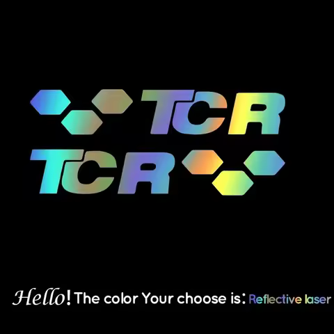 2Pcs Universal TCR Vinyl Tuning Stickers Honeycomb Pattern Decals for Car Side Body Auto Decor Acces