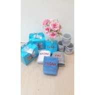 souvenir khitanan/hampers ulang tahun/mug-handuk bordir/souvenir custom