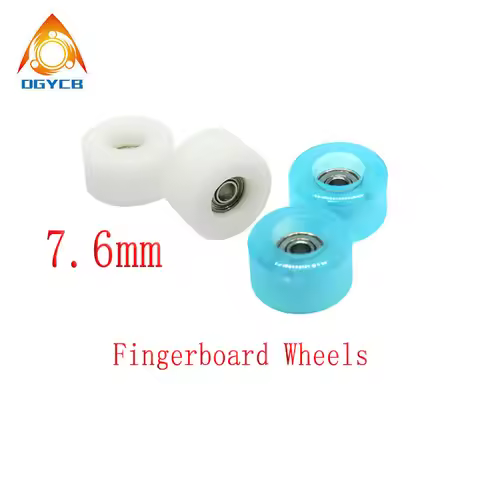 4pcs OD 7.6mm PU Coated Fingerboard Wheels 1.5x7.6x5 PU6817.6-5 High Speed Finger Skateboard Pulley 