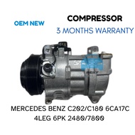 Compressor OEM NEW MERCEDES BENZ C202/C180 6CA17C 4LEG 6PK 2480/7800