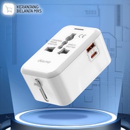 Universal Travel Adapter Multi Port USB Type C UK EU USA 2.1A