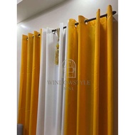 WindowStyleMNL 3in1 "Golden Yellow" Curtain 5-8 feet