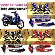 LC135 V2 BODY COVER SET 50TH ANNIVERSARY GP EDITION COLOUR BLUE RED BLACK COVERSET SIAP STICKER STRI