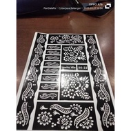 INAI STICKER PENGANTIN / INAI Sticker Corak Inai / Henna Sticker Pengantin Design Terkini / Inai Pow