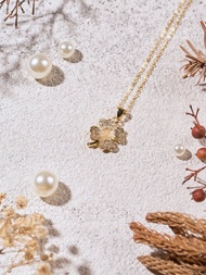 Lucky Clover 金色四葉草香薰精油項鍊 預購