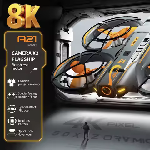 New A21pro Fully Enclosed Brushless Motor Intelligent Aerial Drone High-definition 8k Dual Camera Fp