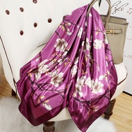 T Classy All-Match Simulation Silk Square Scarf Style 90cm * 90cm Spring Autumn Korean Version Fresh