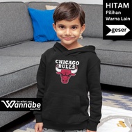 CHICAGO BULLS Kids Cotton Everyday Basketball Hoodie Sweater Ages 4 - 15 years Premium Cotton Fleece