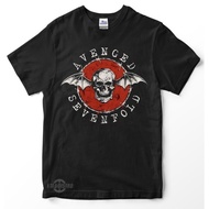 Av7x Avenged SEVENFOLD T-Shirt Red Bat Band T-Shirt Metal A7x Black Tee Cotton