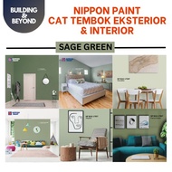 CAT TEMBOK SAGE GREEN HIJAU NIPPON PAINT INTERIOR & EKSTERIOR