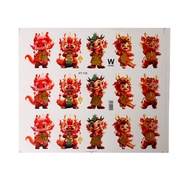Cny Sticker "Dragon" 38-50Xh60Mm 15Pc
