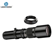 Lightdow | Lightdow Manual Prime Telephoto Lens 500mm F8-F32 With T2 Adapter Ring for Canon Nikon So