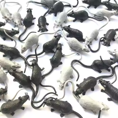Mini Simulation Mouse New Unique Prank Plastic Toys Halloween Scary Toys Realistic Mouse Model Novel