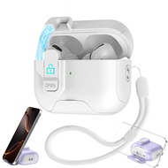 Vỏ case airpod pro 3 2 chống sốc  ốp airpods4 bảo vệ có nút khóa chống mở nắp