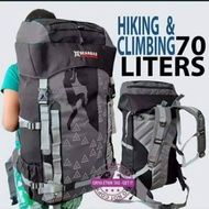 70L GEAR BAG MOUNTAIN BACKPACK  70L CAPACITY DRESS BAG