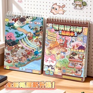 Urban Planner Miniature Scene Collection Book 2 Landscaping Stickers 3D Three-Dimensional Cabin Girl