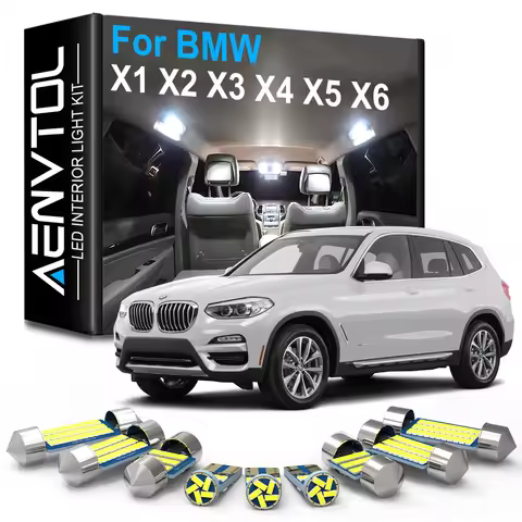 AENVTOL Canbus Interior Lights LED For BMW X1 E84 F48 X2 F39 X3 E83 F25 X4 F26 X5 E53 E70 F15 F85 X6