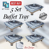 KT WARE 5 set 35x27 BUFFET EMBOSSED / BUFFET TRAY SET / BUFFET FOOD TRAY / SERVING TRAY /FOOD PAN KE