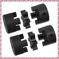 2Sets Flexible 3Pcs Coupling Coupler and Rubber Spider Jaw Coupling for Wood Splitter Mixing Industr