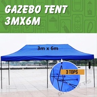 [SG Seller] Gazebo Tentage 3m*6m (Green,Red,Blue)